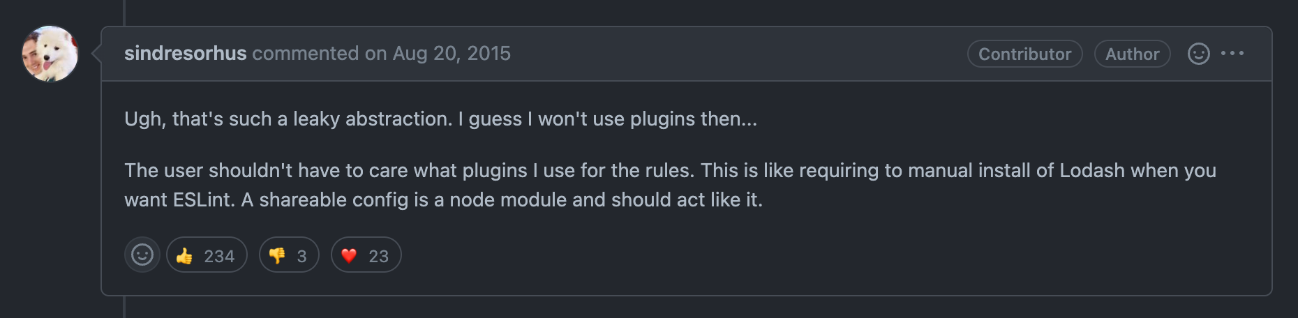 GitHub issue about this design decision